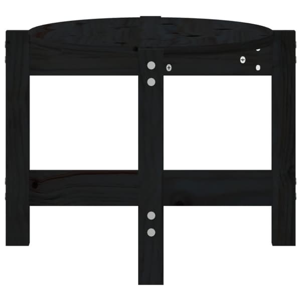 sofabord 87x48x35 cm massivt fyrretræ sort