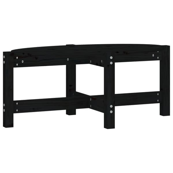 sofabord 87x48x35 cm massivt fyrretræ sort