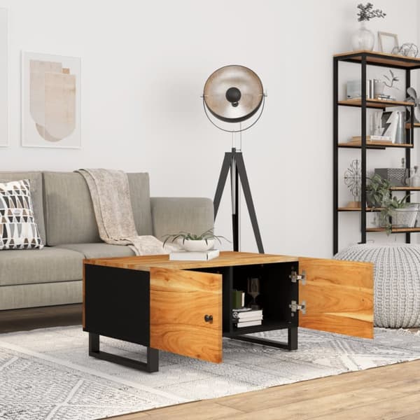 Sohvapöytä 80x50x40 cm täysi akasiapuu ja tekninen puu