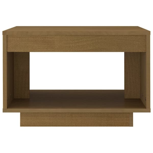 Soffbord honungsbrun 50x50x33,5 cm massiv furu