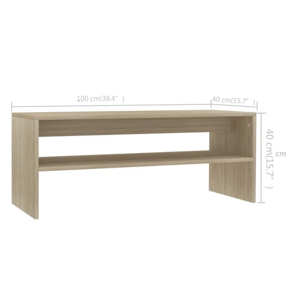 Soffbord sonoma-ek 100x40x40 cm konstruerat trä