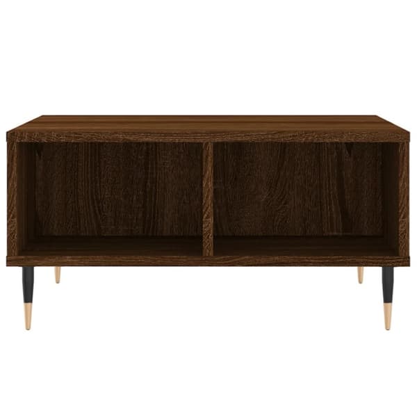 Soffbord brun ek 60x60x30 cm konstruerat trä
