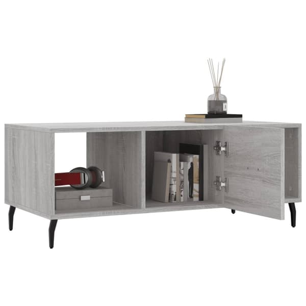 Sohvapöytä harmaa Sonoma 102x50x40 cm tekninen puu