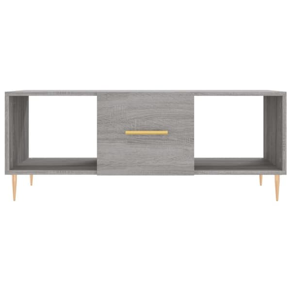 Soffbord grå sonoma 102x50x40 cm konstruerat trä