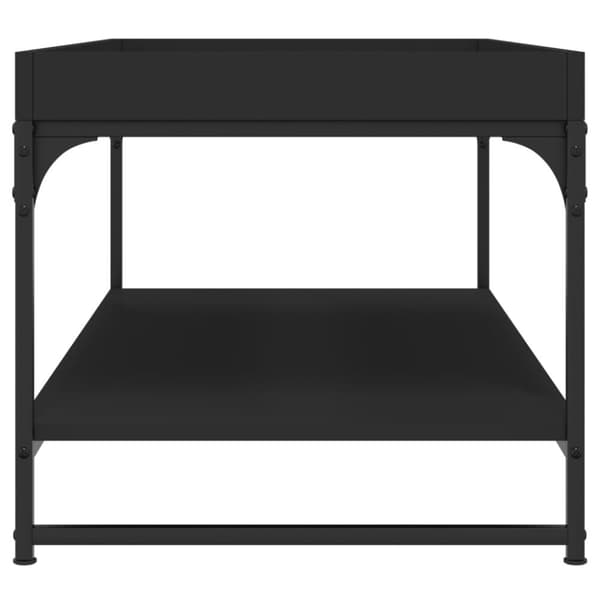 sofabord 100x49x45 cm konstrueret træ sort