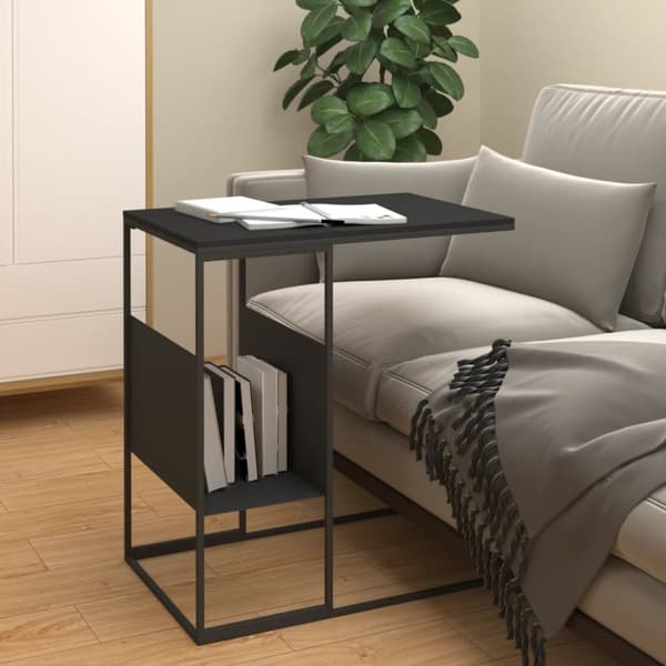 sidebord 55x36x59,5 cm konstrueret træ sort