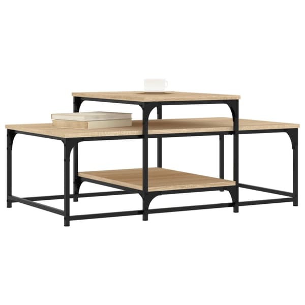 Soffbord sonoma-ek 102x60x45 cm konstruerat trä