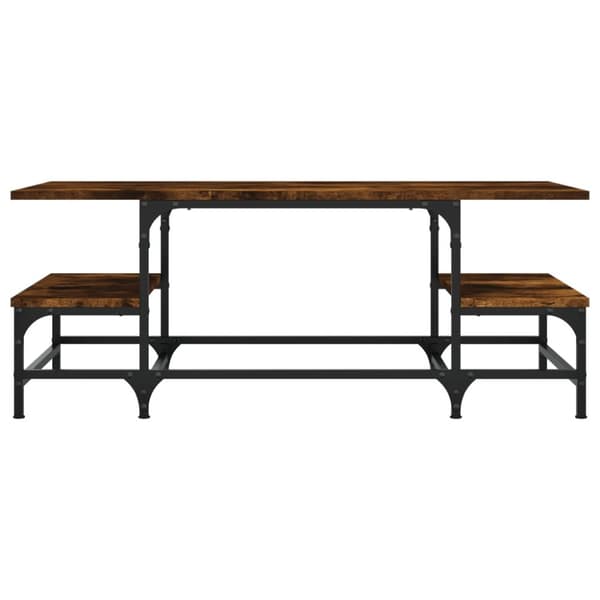 Soffbord rökfärgad ek 100x50,5x40 cm konstruerat trä