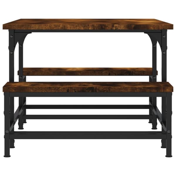 Soffbord rökfärgad ek 100x50,5x40 cm konstruerat trä