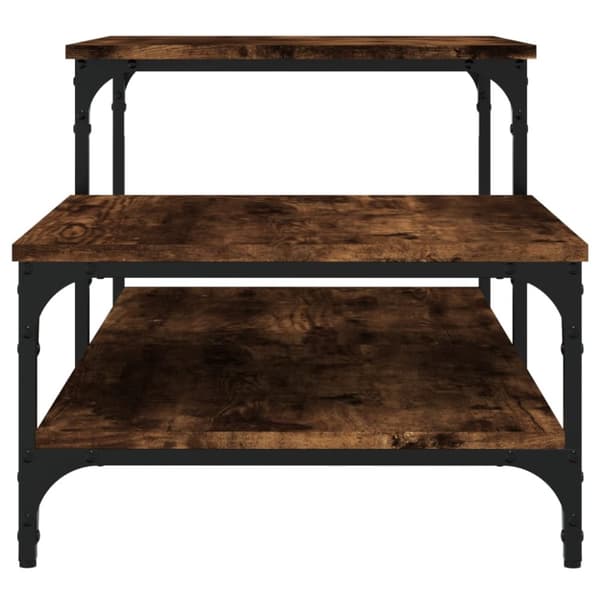 Soffbord rökfärgad ek 100x50,5x45 cm konstruerat trä