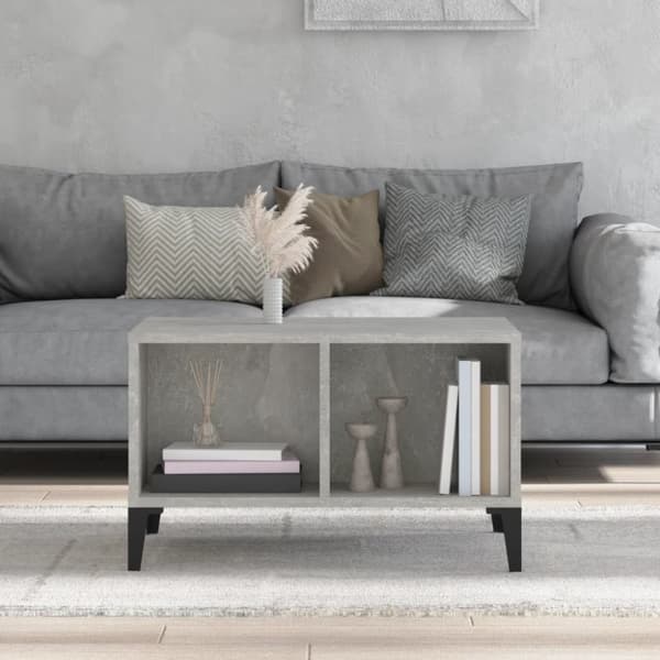 Soffbord betonggrå 60x50x36,5 cm konstruerat trä