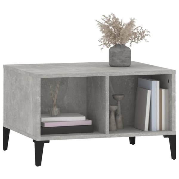 Soffbord betonggrå 60x50x36,5 cm konstruerat trä