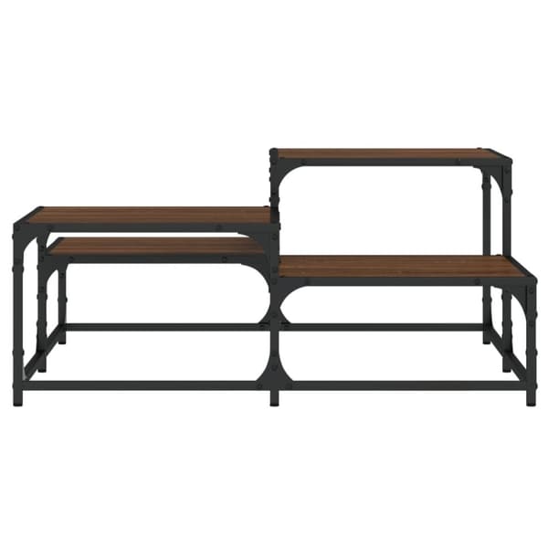 Soffbord brun ek 87,5x87,5x40 cm konstruerat trä