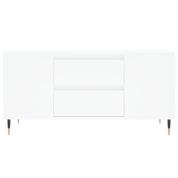 Sohvapöytä valkoinen 102x44,5x50 cm tekninen puu