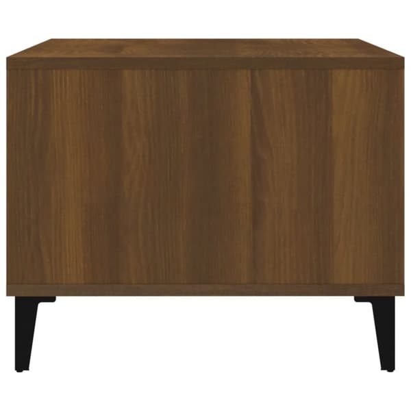 sofabord 60x50x40 cm konstrueret træ brun egetræsfarve