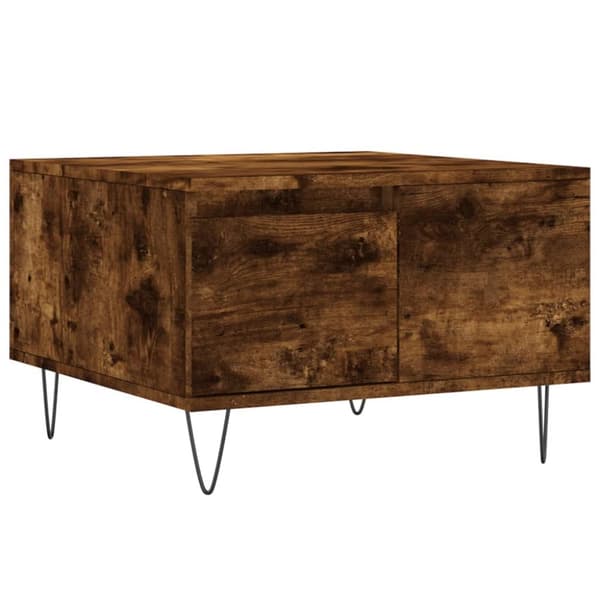 Soffbord rökfärgad ek 55x55x36,5 cm konstruerat trä