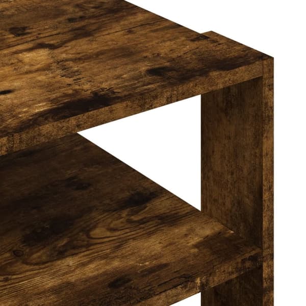 Soffbord rökfärgad ek 59,5x59,5x40 cm konstruerat trä