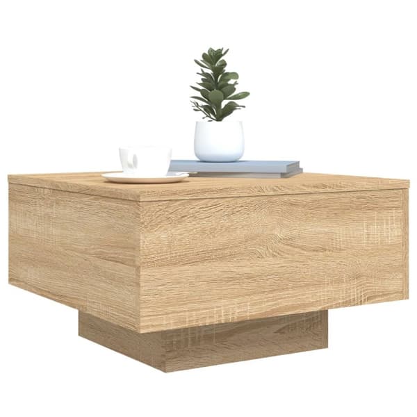 Soffbord sonoma-ek 55x55x31 cm konstruerat trä