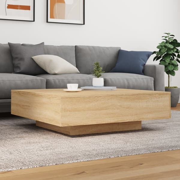 Soffbord sonoma-ek 100x100x31 cm konstruerat trä