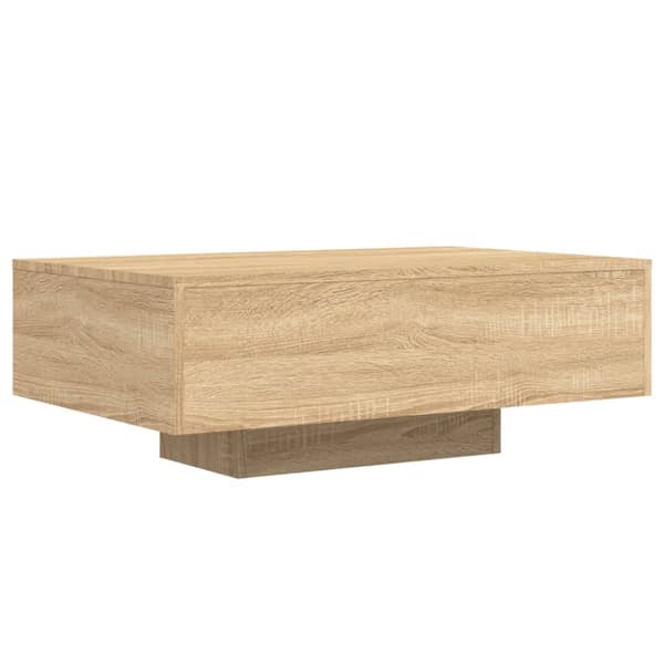 Soffbord med LED sonoma-ek 85x55x31 cm