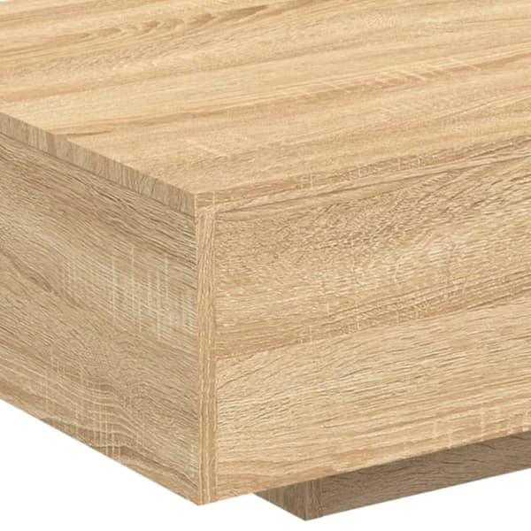 Soffbord med LED sonoma-ek 85x55x31 cm