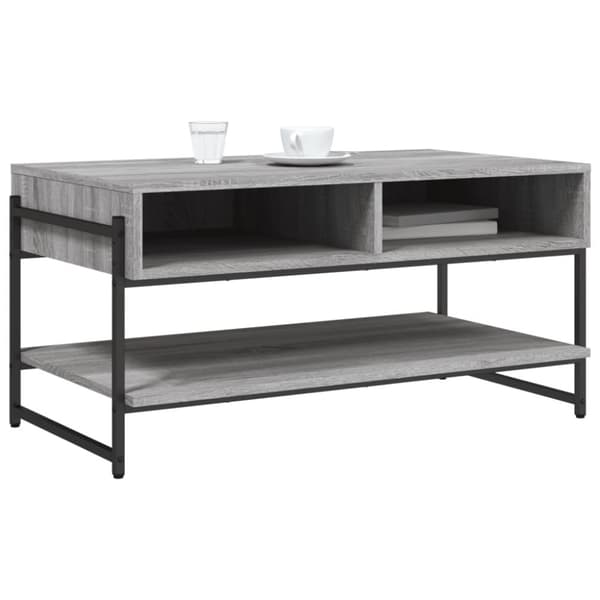Soffbord grå sonoma 90x50x45 cm konstruerat trä