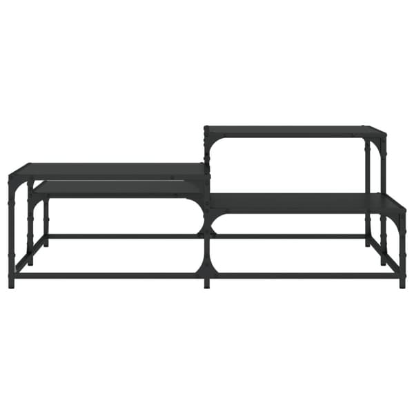 Soffbord svart 107x107x40 cm konstruerat trä