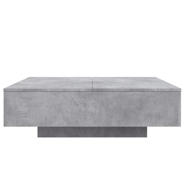 Soffbord med LED betonggrå 100x100x31 cm
