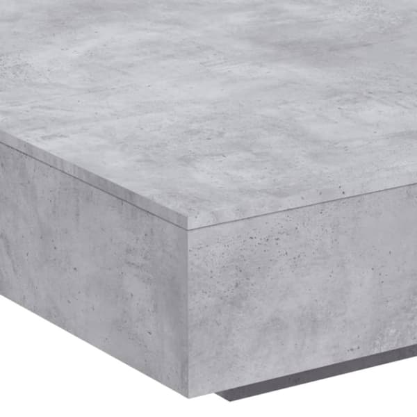 Soffbord med LED betonggrå 100x100x31 cm