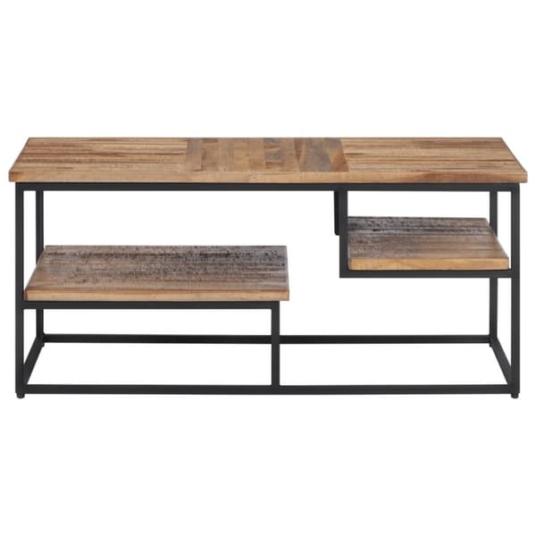 Soffbord 90x50x39 cm massiv återvunnen teak