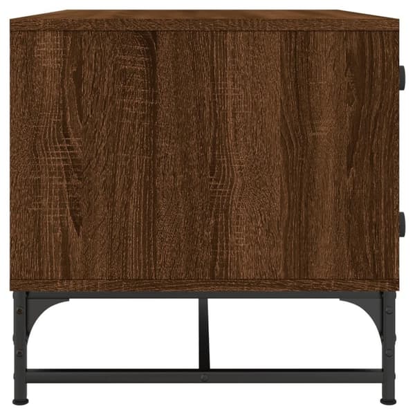 vidaXL sofabord med glaslåger 68,5x50x50 cm brun egetræsfarve