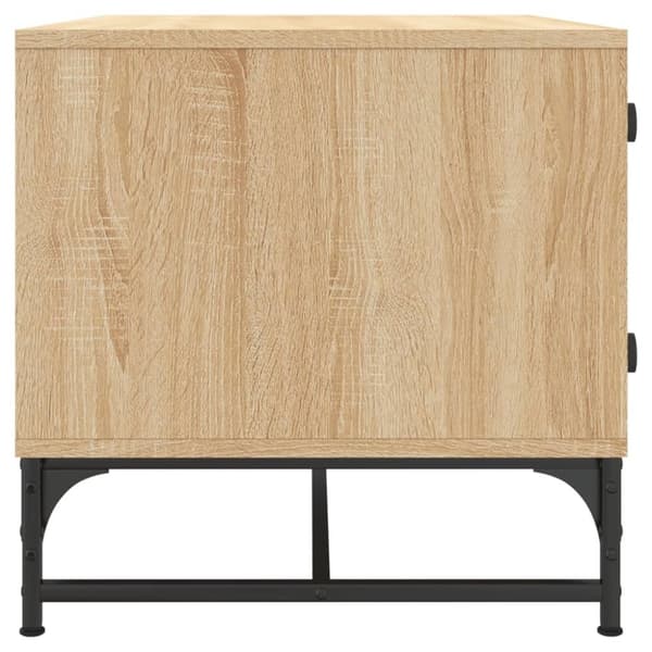 vidaXL Salongbord med glassdører sonoma eik 68,5x50x50 cm