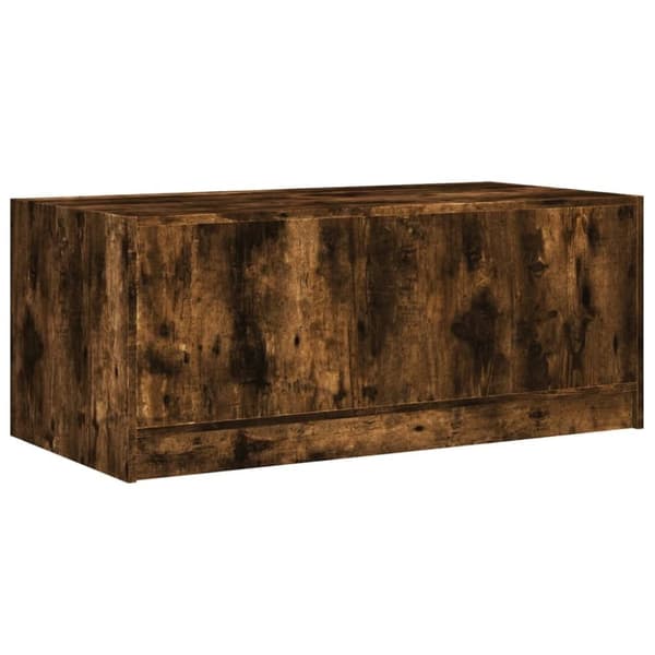 vidaXL sofabord med glaslåger 102x50x42 cm røget egetræsfarve
