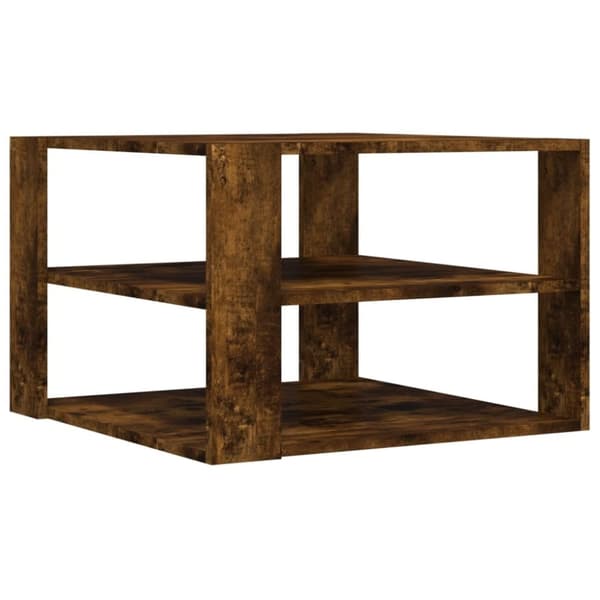 vidaXL sofabord 59,5x59,5x40 cm konstrueret træ røget egetræsfarve