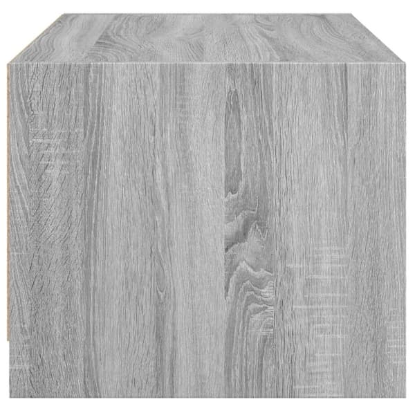 vidaXL Sohvapöytä lasiovilla harmaa Sonoma 68x50x42 cm