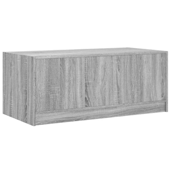 vidaXL Salongbord med glassdører grå sonoma 102x50x42 cm
