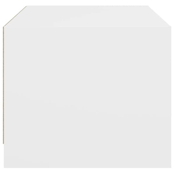 vidaXL Salongbord med glassdører hvit 68x50x42 cm