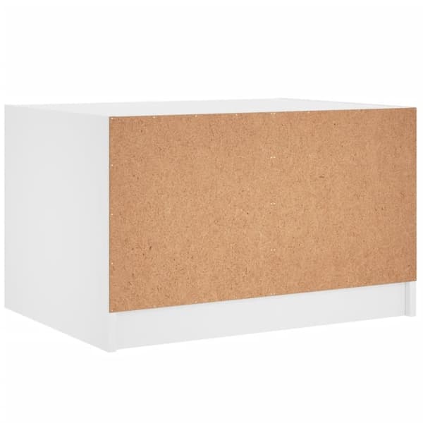 vidaXL Salongbord med glassdører hvit 68x50x42 cm