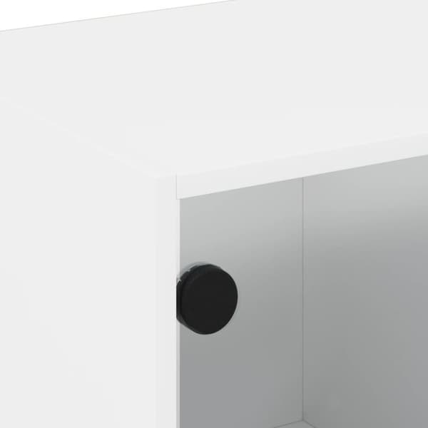 vidaXL Salongbord med glassdører hvit 68x50x42 cm