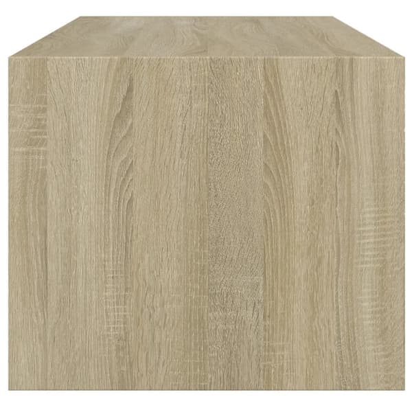 vidaXL Soffbord med glasdörrar sonoma-ek 102x50x42 cm
