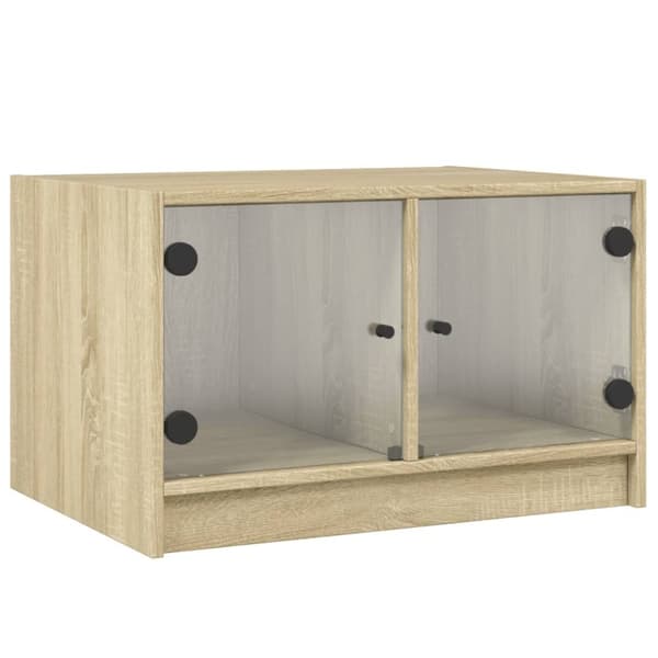 vidaXL sofabord med glaslåger 68x50x42 cm sonoma-eg