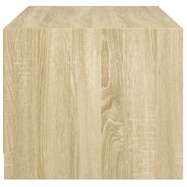 vidaXL Soffbord med glasdörrar sonoma-ek 68x50x42 cm