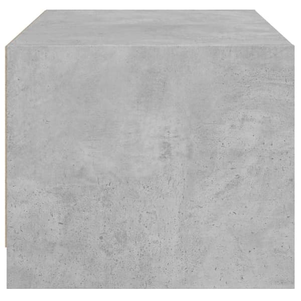 vidaXL Soffbord med glasdörrar betonggrå 68x50x42 cm