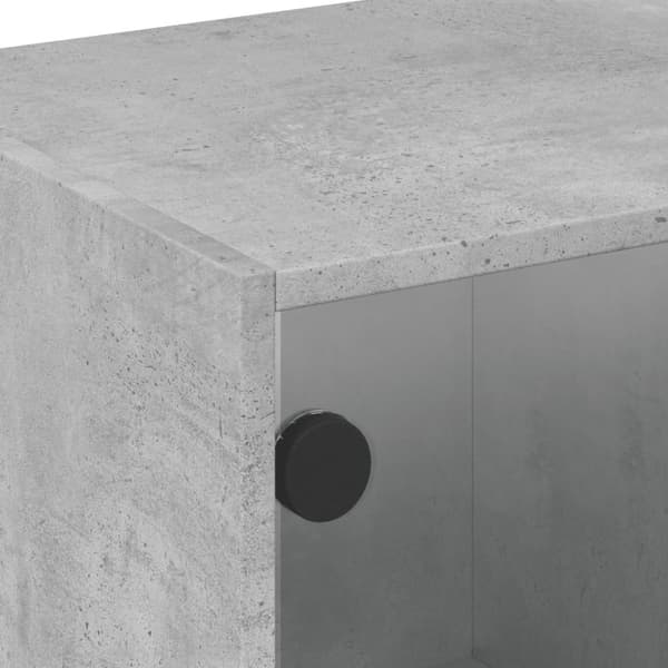 vidaXL sofabord med glaslåger 68x50x42 cm betongrå