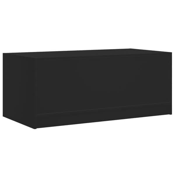 vidaXL Salongbord med glassdører svart 102x50x42 cm