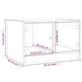 Miniatyrbilde 10 av 11: vidaXL Salongbord med glassdører røkt eik 68x50x42 cm