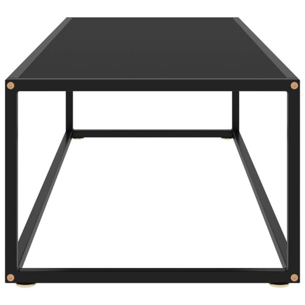 Sohvapöytä musta mustalla lasilla 120x50x35 cm
