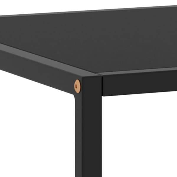 Sohvapöytä musta mustalla lasilla 120x50x35 cm