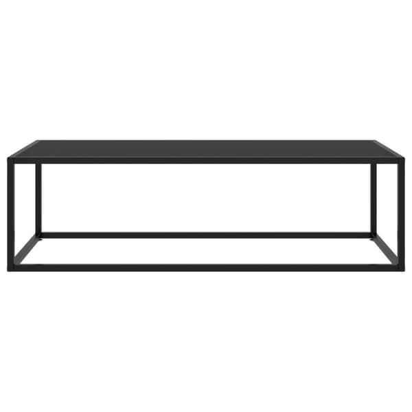 Sohvapöytä musta mustalla lasilla 120x50x35 cm