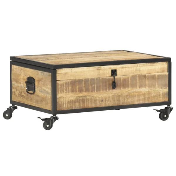 sofabord 70x50x33 cm massivt mangotræ